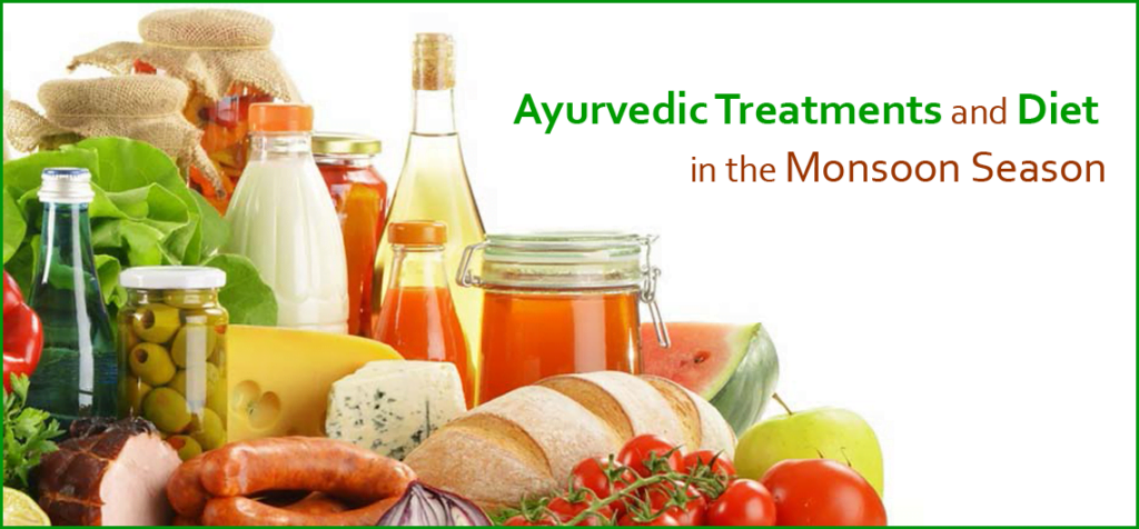 Ayurvedic treatments and diet in the monsoon season